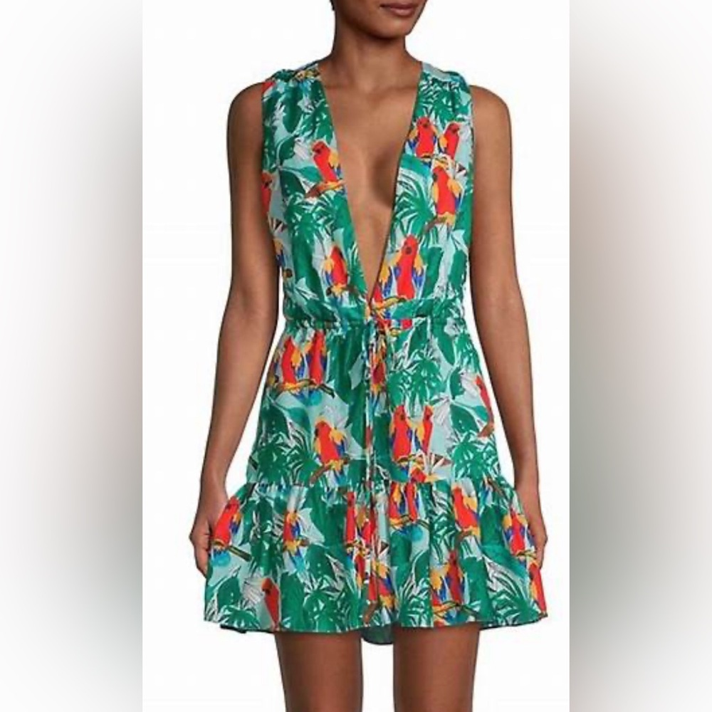 Milly Parrot Print Mini Dress